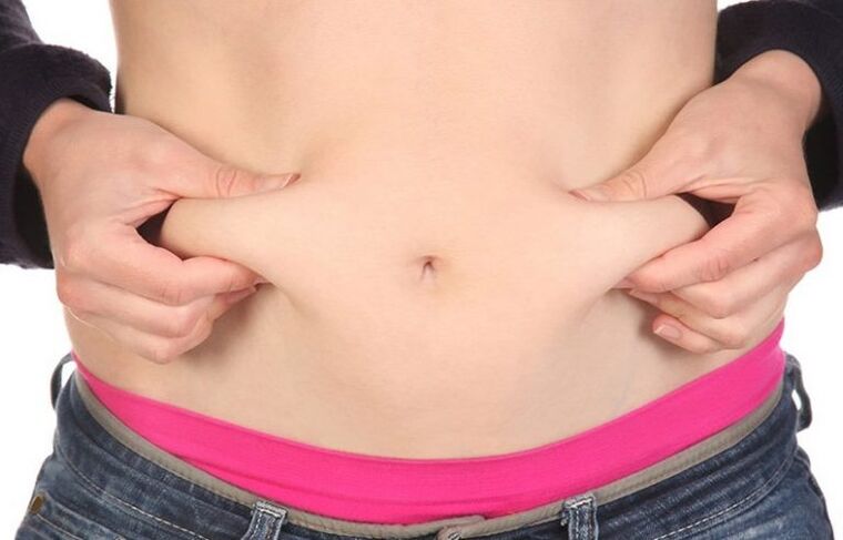 plis graisseux sur l'abdomen